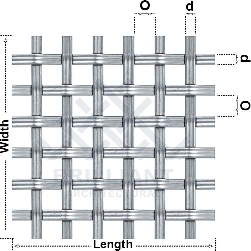 Decorative Crimped Wire Mesh Design Drawing Decorative Crimped Wire Mesh Design Drawing
