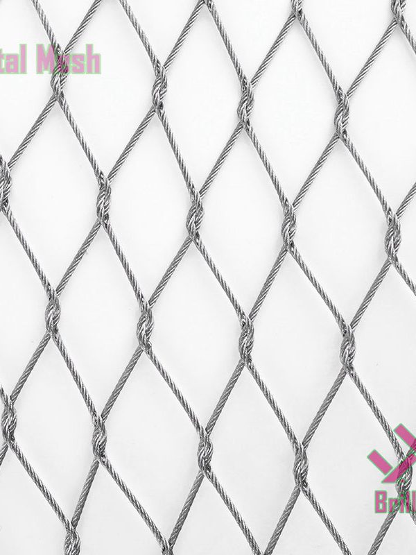 flexible stainless steel knotted rope mesh net